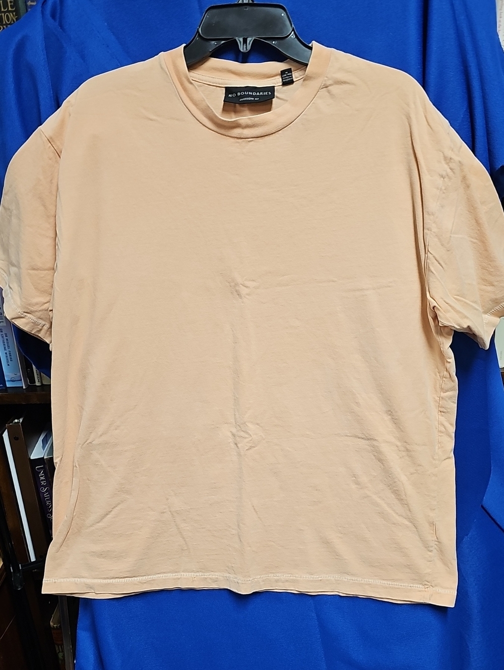 No Boundaries Oversized Fit Short Sleeve Crewneck T-Shirt Tee Beige Large